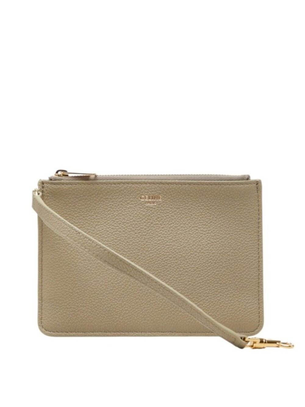 Celine Pouch Greige Leather